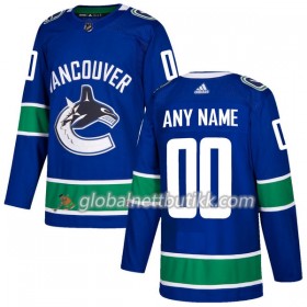 Vancouver Canucks Hockeydrakt Custom 2017-2018 Blå Adidas Authentic - Herre